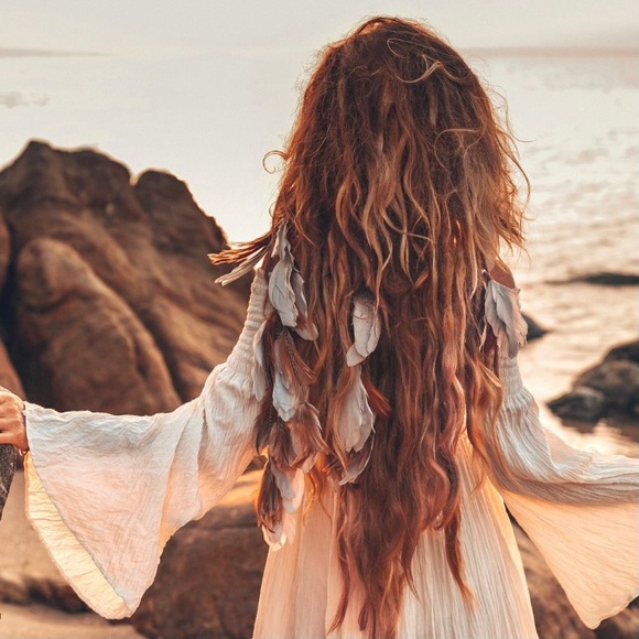 Lucia Off-Shoulder Boho Wedding Festive Maxi Dress - Picture 6 of 9